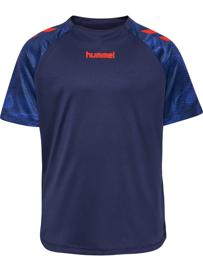 hmlBLAZE26 PRO TRAINING JERSEY KIDS – MARINE/CHERRY TOMATO